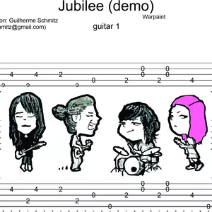 Cover image for Ebook Warpaint - Jubilee (demo) - Guitar Tabs