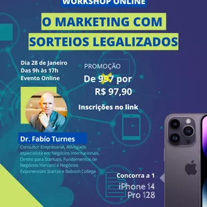 Imagem de capa para o Evento online WORKSHOP ONLINE MARKETING COM RECOMPENSAS