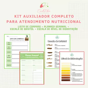Imagem principal do produto KIT AUXILIADOR COMPLETO - ATENDIMENTO NUTRICIONAL (Materiais para Nutricionistas)