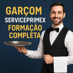 Imagem de Garçom ServicePrimeX – Formação Completa  criado por Curso Completo Com Certificado na hotmart
