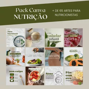Imagem de capa para o Ebook Pack Canva para Nutrição / Nutricionistas