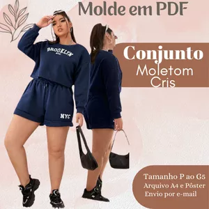 Imagem de capa para o Ebook MOLDE EM PDF CONJUNTO MOLETOM CRIS 