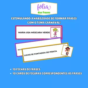 Imagem de capa para o Ebook Folia das Frases - Estimulando a habilidade semântica com o tema carnaval