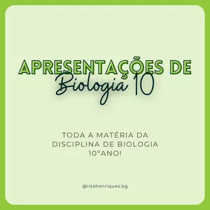 Imagem de capa para o Ebook Biologia 10º ano - Apresentações