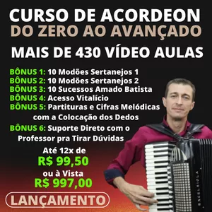 Imagem de capa para o Curso online Acordeon do Zero ao Avançado