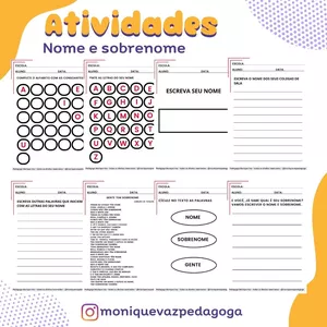 Imagem de capa para o Ebook Atividades: Nome e sobrenome