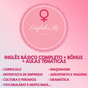 Imagem de capa para o Curso online English.Me - Curso de Inglês nível básico COMPLETO + BÔNUS + AULAS TEMÁTICAS
