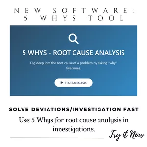 Cover image for Online course Professional 5 Whys Root Cause Analysis Software – Instant Download Brainstorming Facilitator for Pharma, Life Sciences &amp; Regulated Projects – Align Your Team in 20 Min &amp; Eliminate Recurring Issues Forever