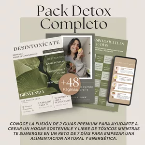 Imagen de portada para Ebook Pack detox completo: Descubre la mejor fusión para desintoxicarte de forma interna y externa - imprimibles y descargables en español.