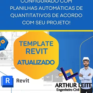Imagem de capa para o Ebook Template Revit ARQ com Planilhas automaticas com quantitativos