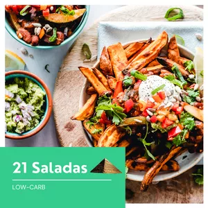 Imagem de capa para o Ebook Salada Low-Carb As Melhores 21 Saladas