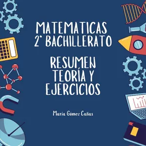 Imagen de portada para Ebook Matematicas 2º Bachillerato Resumen teoria y ejercicios