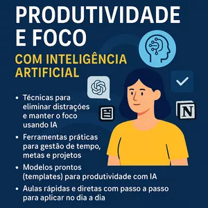 Imagem do curso Produtividade e foco com inteligência artificial 