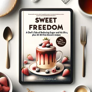 Imagem de capa para o Ebook A Jornada de um chefe contra o açúcar: 30 receitas irresistível que provam que o sabor não precisa de açúcar.