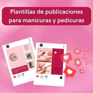 Imagen de portada para Ebook Plantilhas de publicaciones para manicuras y pedicuras