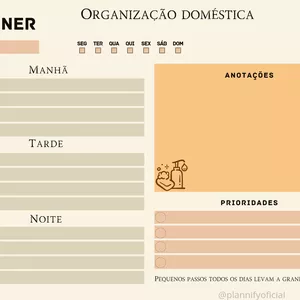 Imagem de capa para o Ebook Planner Organização doméstica 