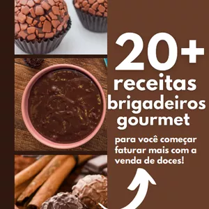 Imagem de capa para o Ebook Receitas de Brigadeiro Gourmet E-book