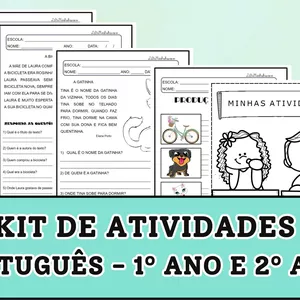 Imagem de capa para o Ebook kit de atividades - textos e interpretação