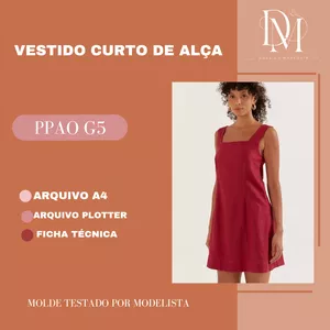 Imagem de capa para o Ebook VESTIDO CURTO DE ALÇA LARGAS 