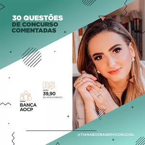 Imagem de capa para o Curso online 30 Questões de Concurso Comentadas - Banca AOCP 