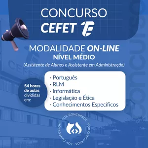 Imagem do curso Curso Telepresencial Concurso CEFET