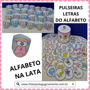 Imagem de capa para o Ebook ALFABETO NA LATA + PULSEIRAS ALFABETO