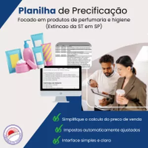 Imagem de capa para o Curso online Planilha de Precificação para produtos de perfumaria e higiene (Fim da ST em SP)