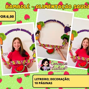 Imagem de capa para o Ebook 🍓Bambolê - Alimentação Saudável 