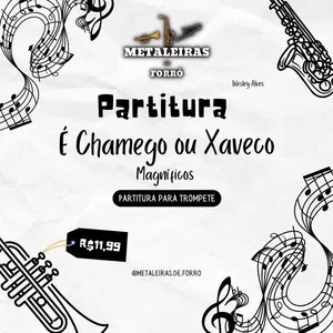 Imagem de capa para o Ebook PARTIRURA PARA TROMPETE "É CHAMEGO OU XAVECO"