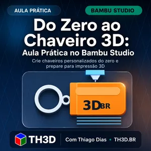 Imagem do curso Do Zero ao Chaveiro 3D: Aula Prática no Bambu Studio