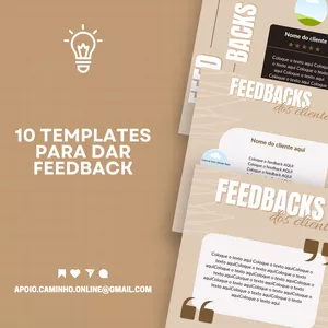 Imagem de capa para o Curso online 10 TEMPLATES FEEDBACK - Post