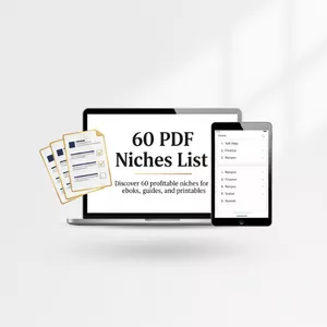 Cover image for Ebook 60 PDF Niches List