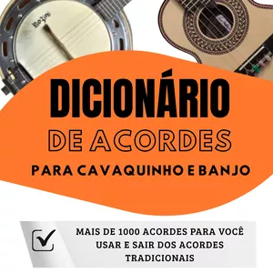 Imagem de capa para o Ebook Dicionário de acordes para cavaquinho e banjo - Guizeradocavaco