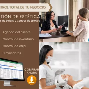 Imagen de portada para Curso online GESTIONE SU NEGOCIO DE ESTÉTICA O SALÓN DE BELLEZA - HOJA DE CÁLCULO DE GESTIÓN Y CONTROL COMPLETO EN EXCEL