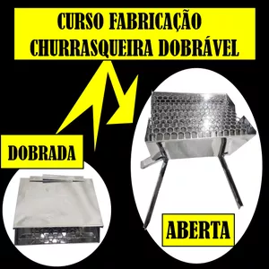 Curso de fabricação churrasqueira dobrável