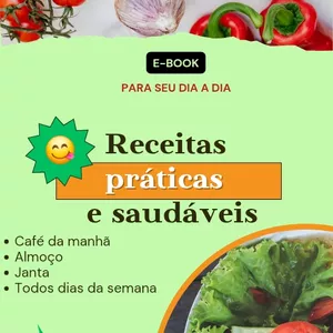 Imagem de capa para o Ebook Receitas praticas e saudáveis 