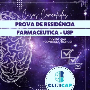 Imagem de capa para o Ebook Resolução de Casos Clínicos: Residência Farmacêutica USP 2023 + CONTEÚDO BÔNUS