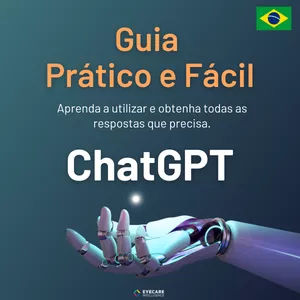 Imagem de capa para o Ebook ChatGPT - Guia Prático e Fácil (BR)