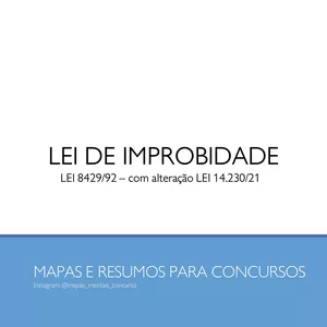 Imagem de capa para o Ebook Lei de improbidade