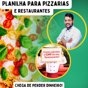 Imagem de capa para o Ebook Planilha pronta para pizzarias e restaurantes 