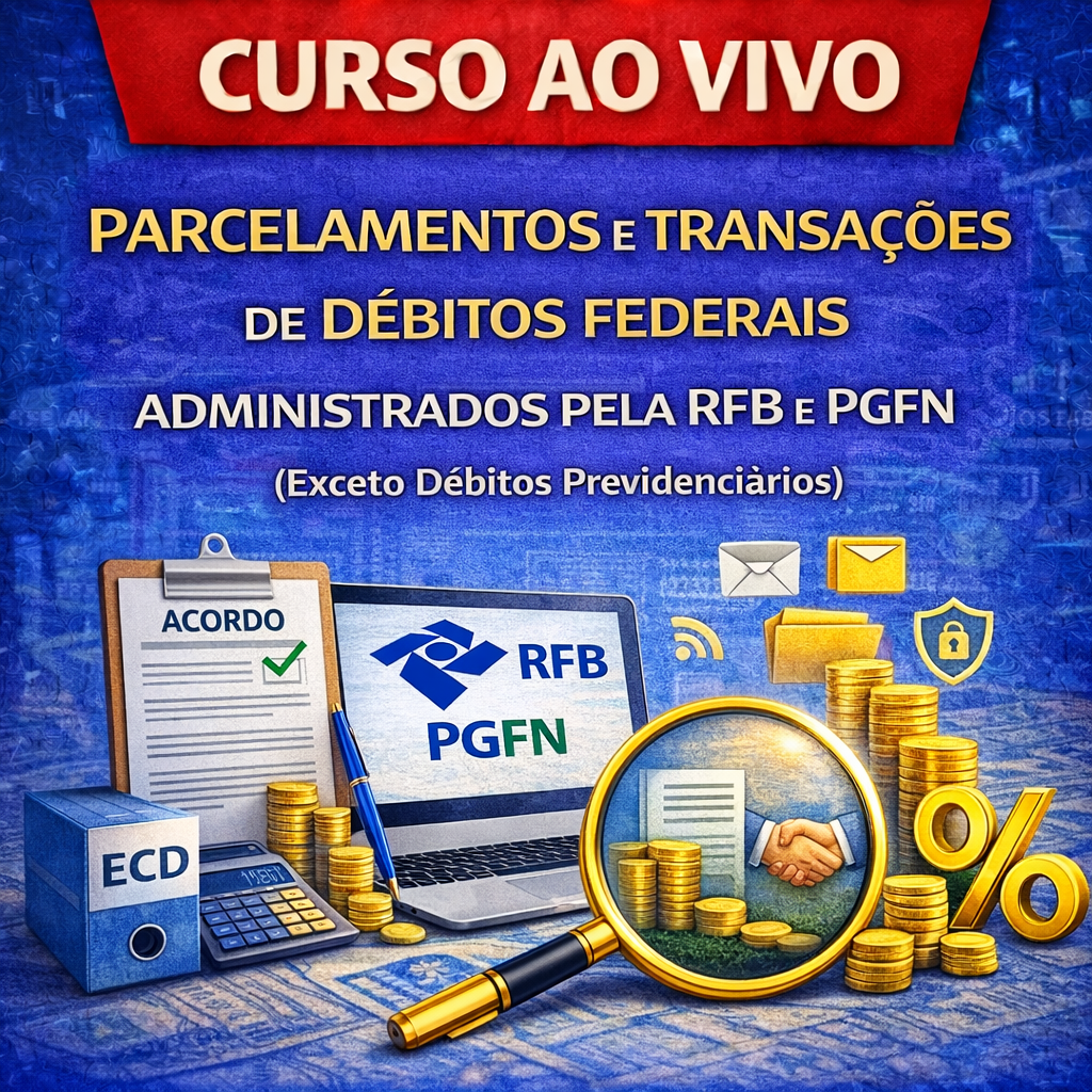 Imagem do curso Ao Vivo - 01/04/2026 - PARCELAMENTOS E TRANSAÇÕES DE DÉBITOS FEDERAIS ADMINISTRADOS PELA RFB E PGFN (Exceto Débitos Previdenciários)
