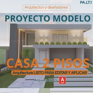 Imagen de portada para Curso online PA.LT.1 – PROYECTO MODELO CASA 2 PISOS – LISTO PARA EDITAR Y APLICAR
