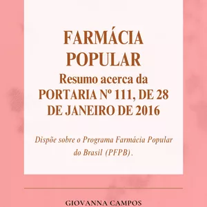 Imagem de capa para o Ebook Farmácia Popular - Resumo