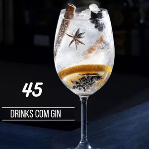 Imagem de capa para o Ebook 45 drinks com gin