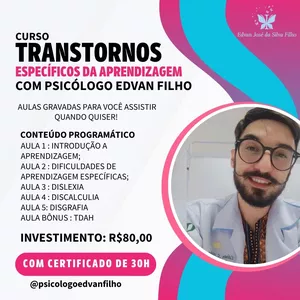 Imagem de capa para o Curso online Curso De Transtornos Específicos Da Aprendizagem Com Certificado Digital