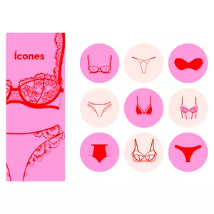 Imagem de capa para o Curso online Ícone lingerie Vetor