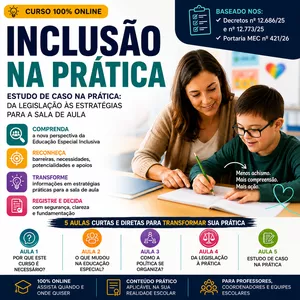 Imagem de Estudo de caso: como aplicar os Decretos nº 12.686/25 e nº 12.773/25 e a Portaria MEC nº 421/26 no cotidiano escolar criado por Prof. Dr. Ademar Oliveira na hotmart