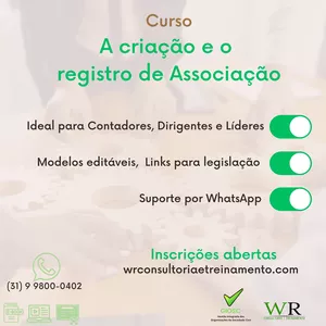 Curso Curso: A CRIAÇÃO E O REGISTRO DE ASSOCIAÇÃO