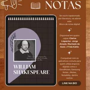 Imagem de capa para o Ebook Bloco de notas - William Shakespeare