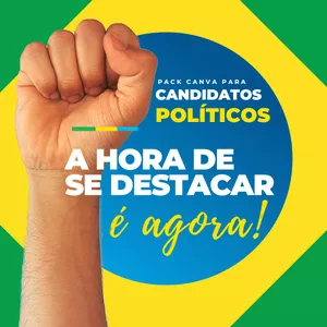 Imagem de capa para o Curso online Pack Exclusivo: + de 200 Artes Canva para Feed do Instagram - Candidatos Políticos
